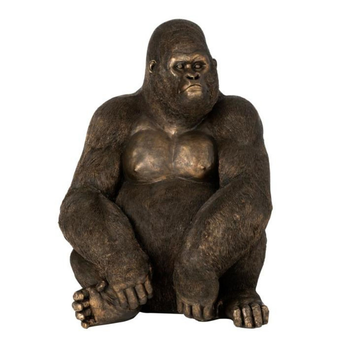 Paris Prix Statue Déco en Résine  Gorille  88cm Marron