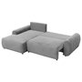 Voir la diapositive 2 : BEST MOBILIER Silvano - canapé d'angle gauche 4 places convertible avec coffre en velours côtelé grosses côtes