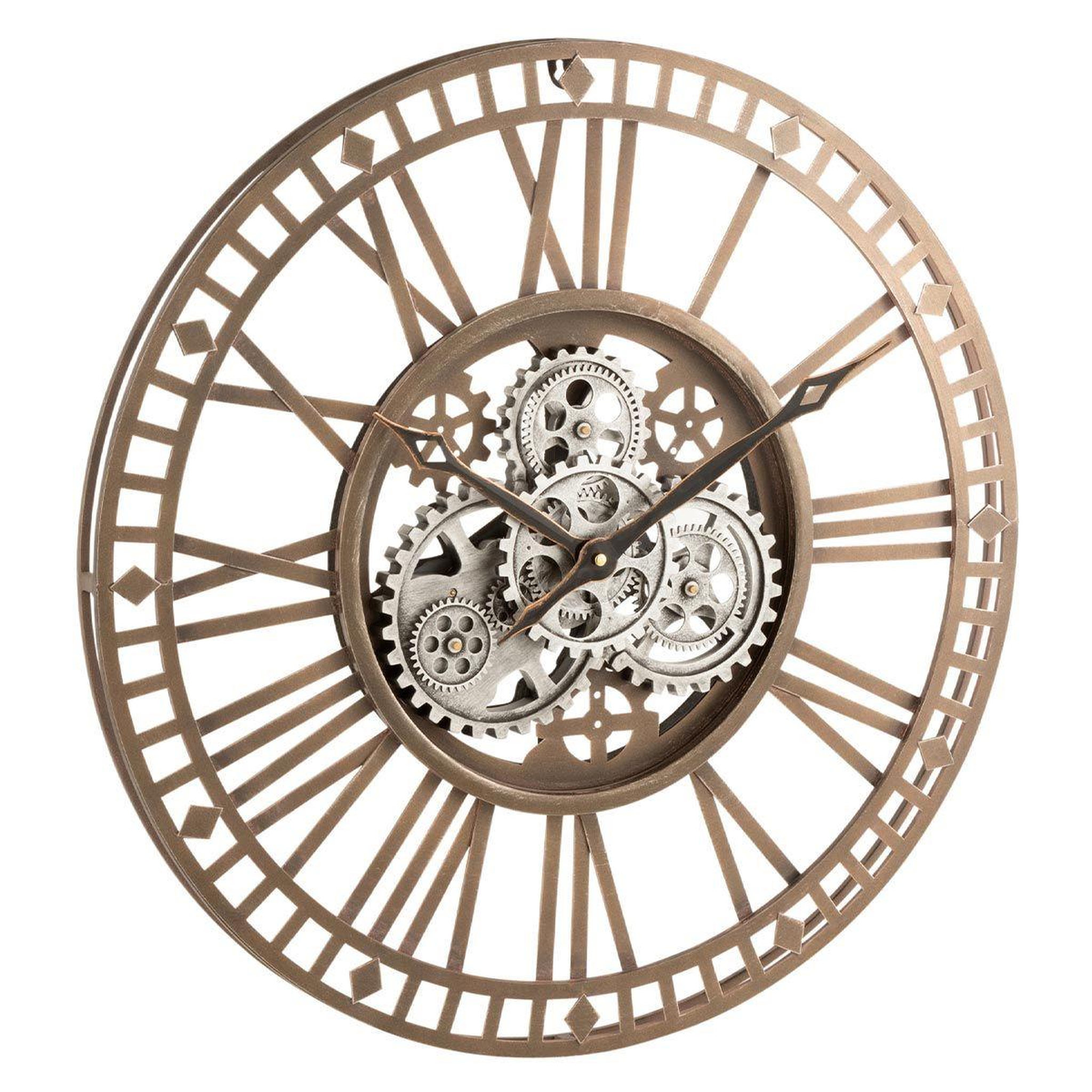 J-LINE Horloge murale design  chiffres romains  60cm or