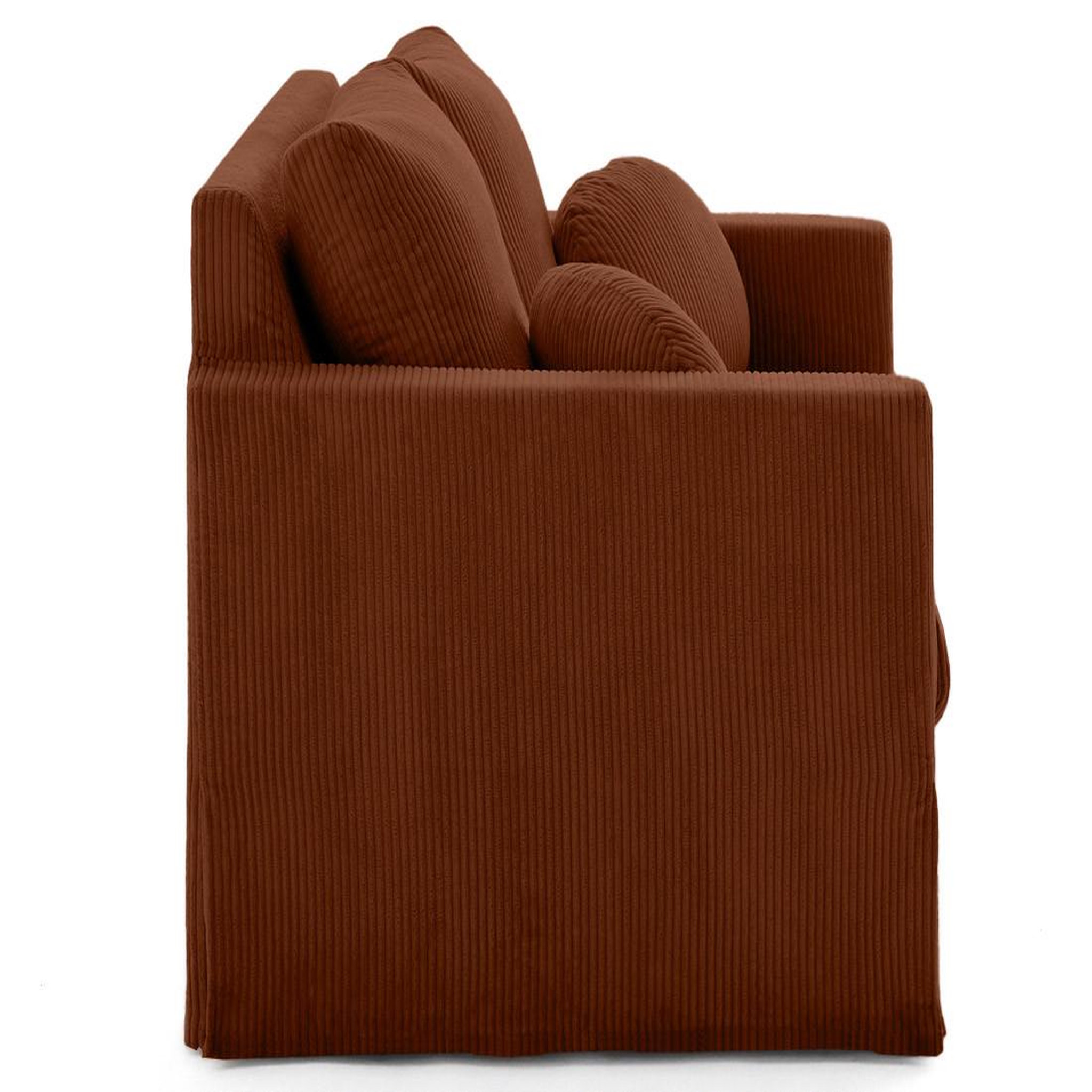 Voir la diapositive 4 : LISA DESIGN Serena - canapé droit déhoussable 2 places en velours côtelé