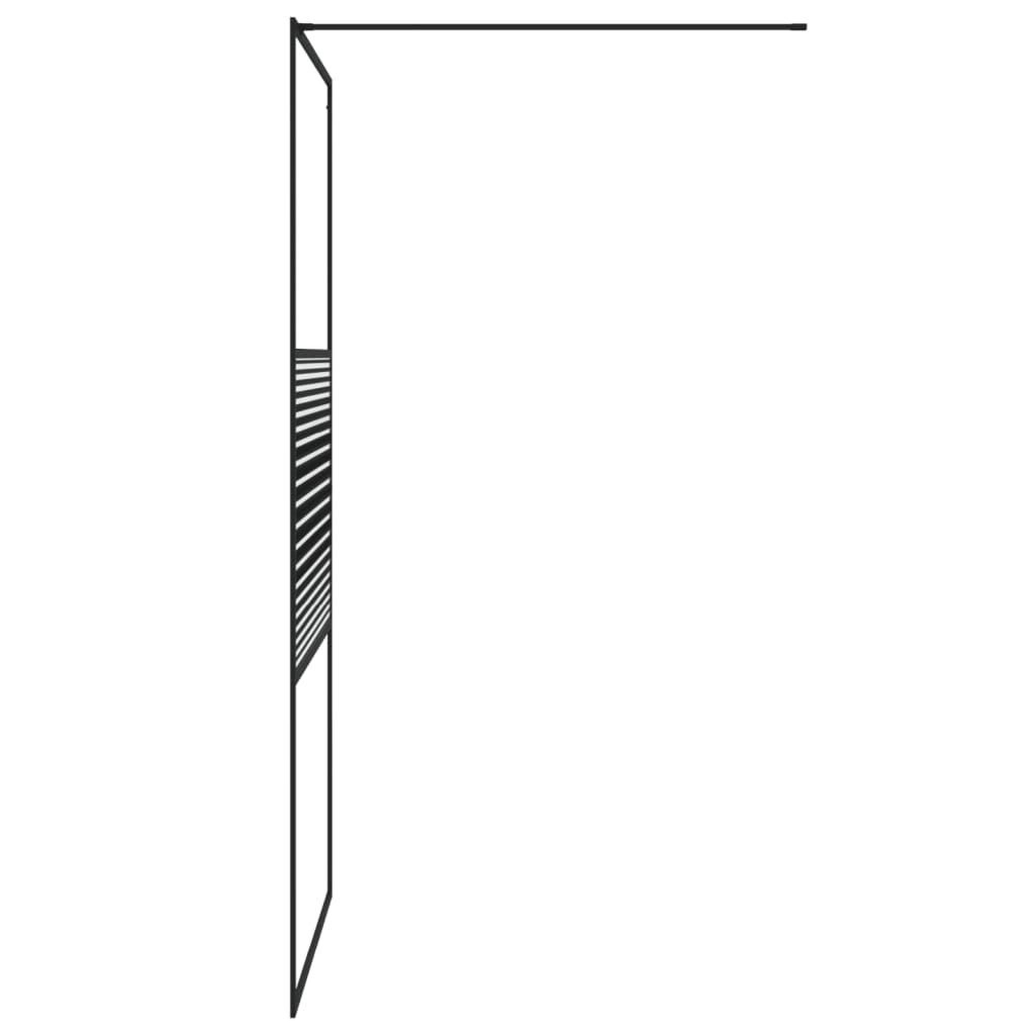 Voir la diapositive 4 : VIDAXL Paroi de douche Noir 100x195 cm Verre ESG transparent
