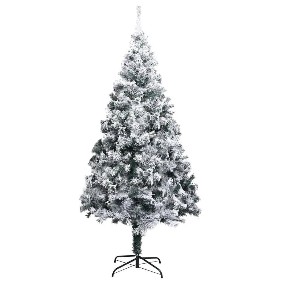 VIDAXL Sapin de Noël artificiel avec neige floquee vert 180 cm PVC