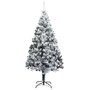 Voir la diapositive 2 : VIDAXL Sapin de Noël artificiel avec neige floquee vert 180 cm PVC