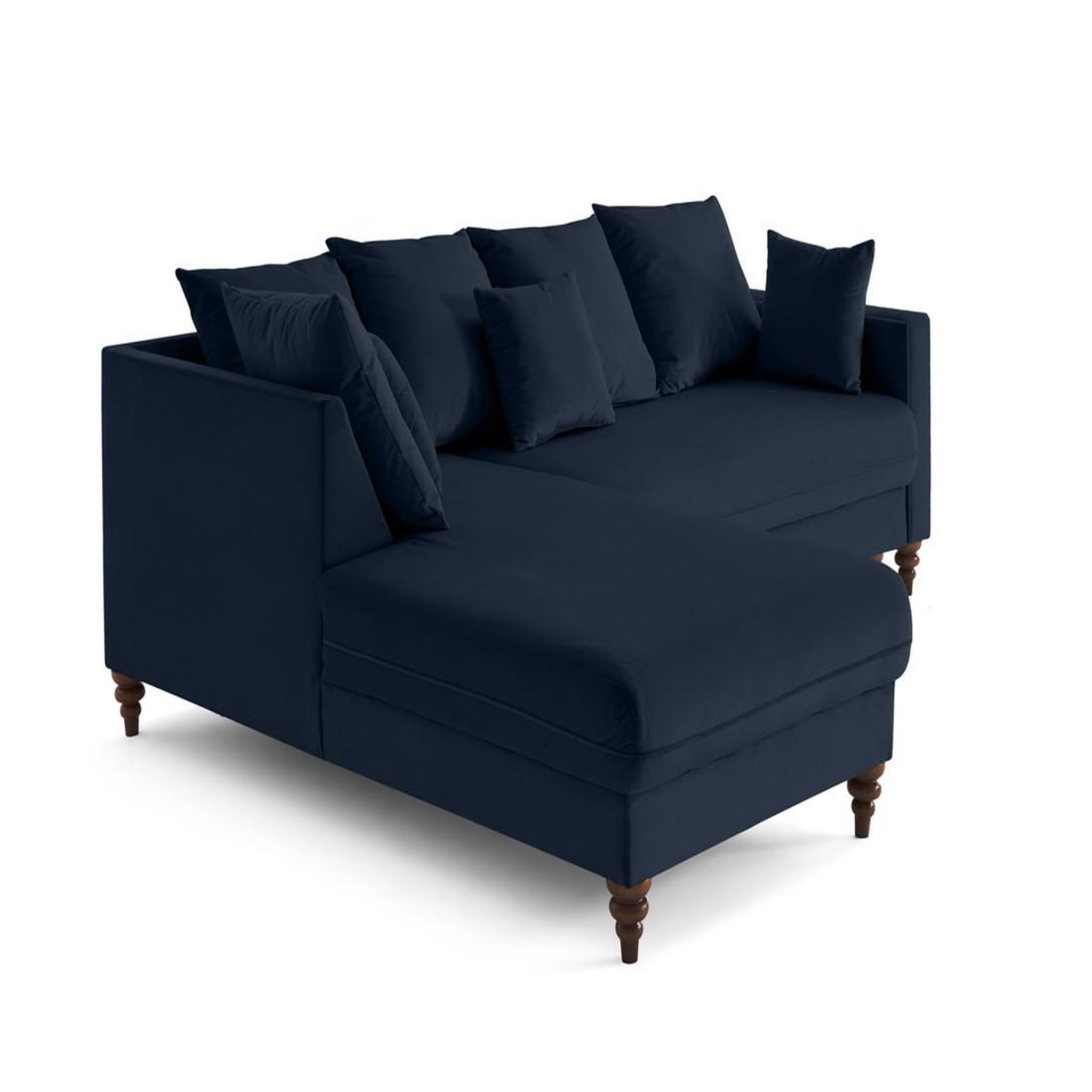 Voir la diapositive 3 : BEST MOBILIER Flamingo - canapé d'angle gauche 4 places convertible en velours