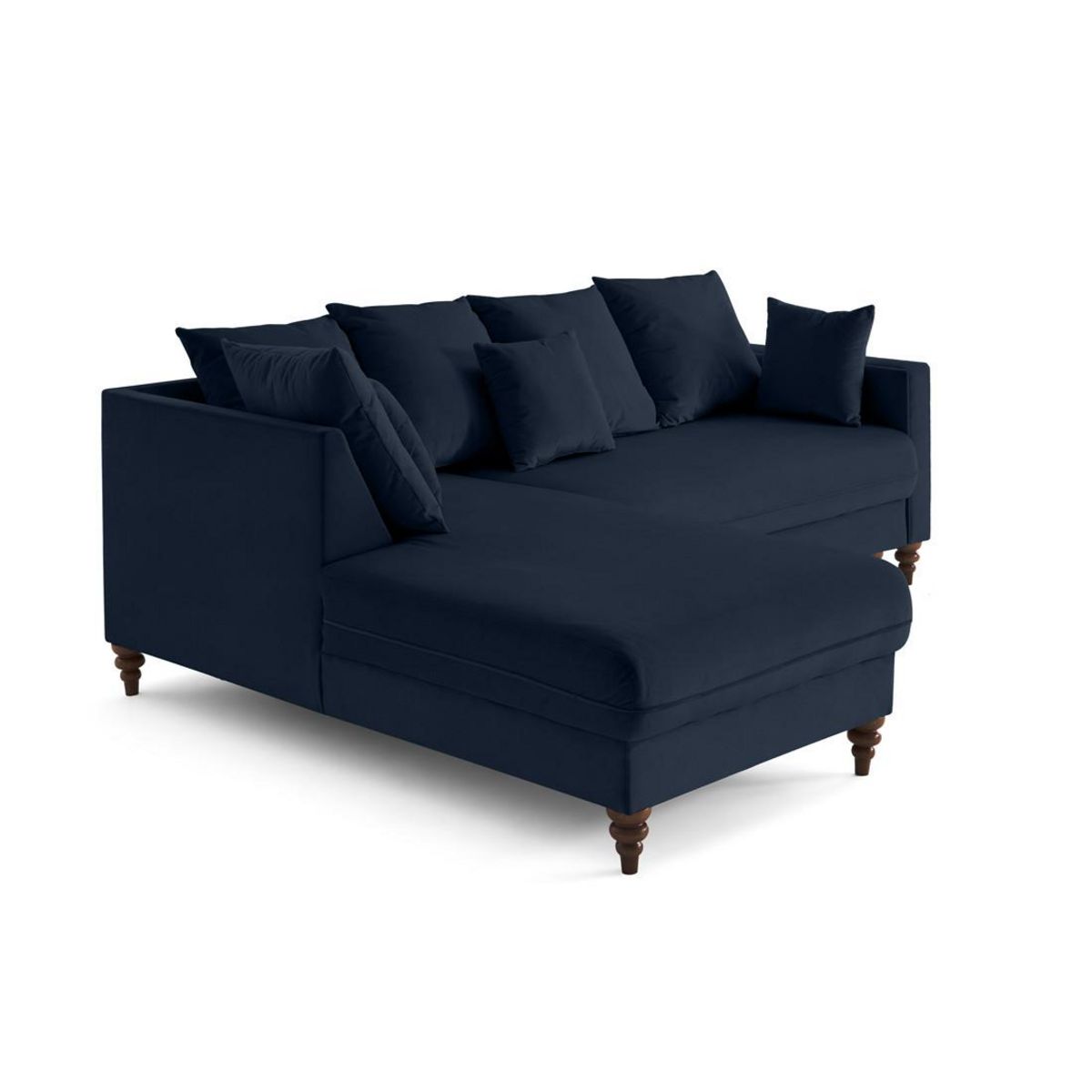 BEST MOBILIER Flamingo - canapé d'angle gauche 4 places convertible en velours