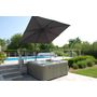Voir la diapositive 2 : CREADOR Parasol déporté aluminium 3x3m gris anthracite VARIO