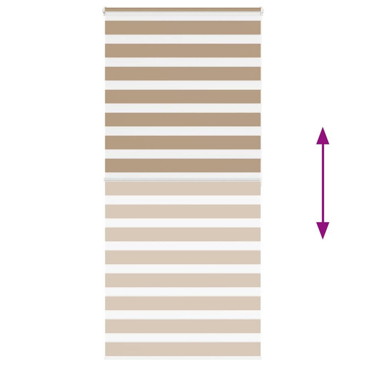 VIDAXL Store zebre marron sable largeur du tissu 100,9 cm polyester