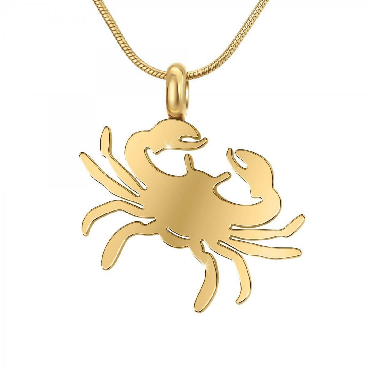 SC BOHEME Collier astrologie  Cancer  SC Bohème en Acier Finement doré