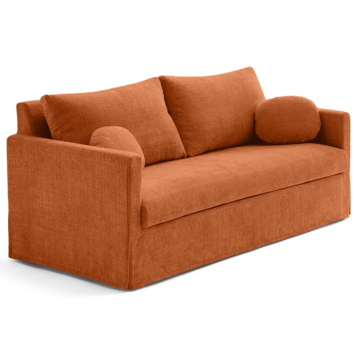 LISA DESIGN Serena - canapé droit déhoussable 3 places en velours texturé