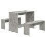 Voir la diapositive 2 : VIDAXL Ensemble a manger 3 pcs Gris beton Bois d'ingenierie
