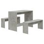 Voir la diapositive 2 : VIDAXL Ensemble a manger 3 pcs Gris beton Bois d'ingenierie