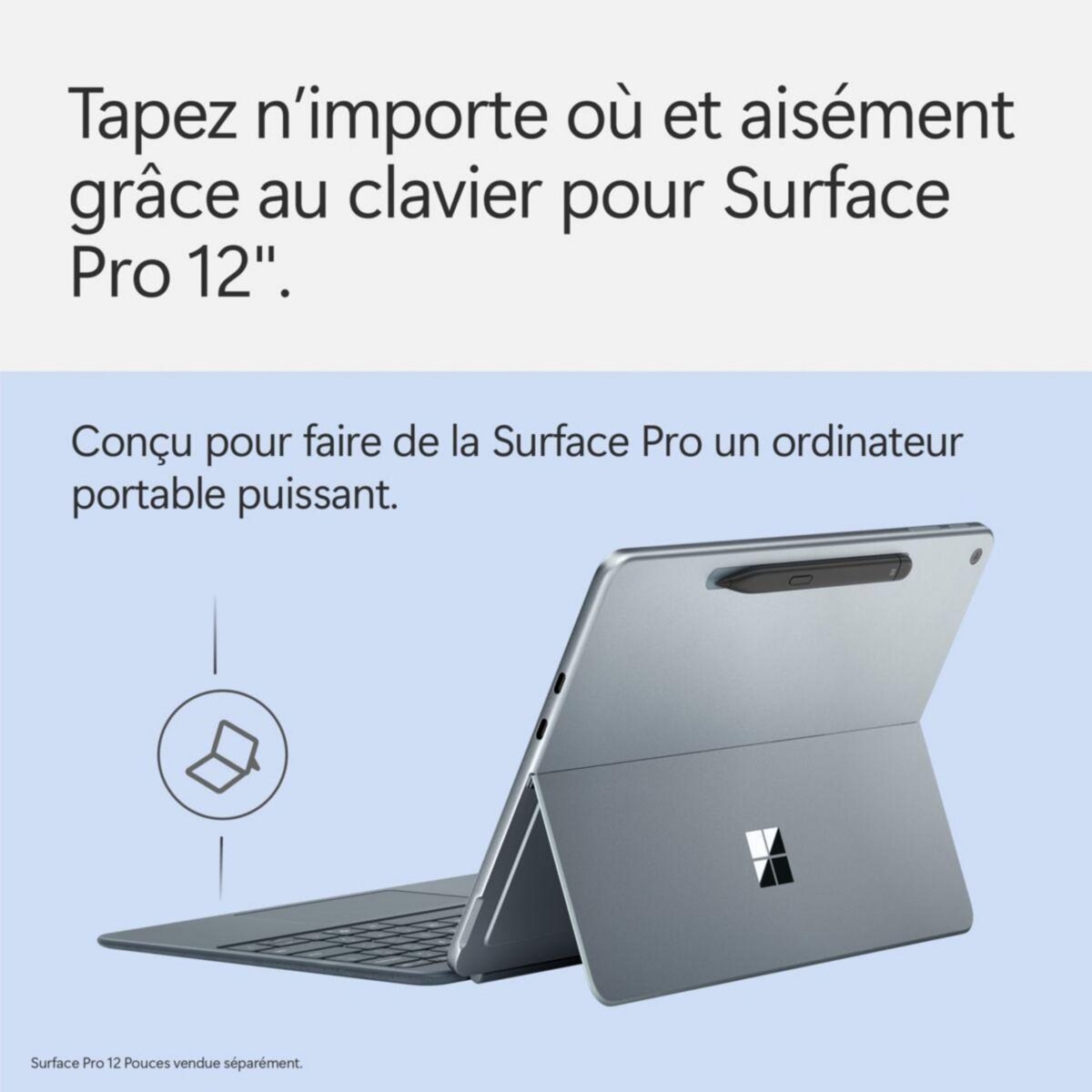 MICROSOFT Clavier Clavier + Stylet Bleu Surface Pro 12''