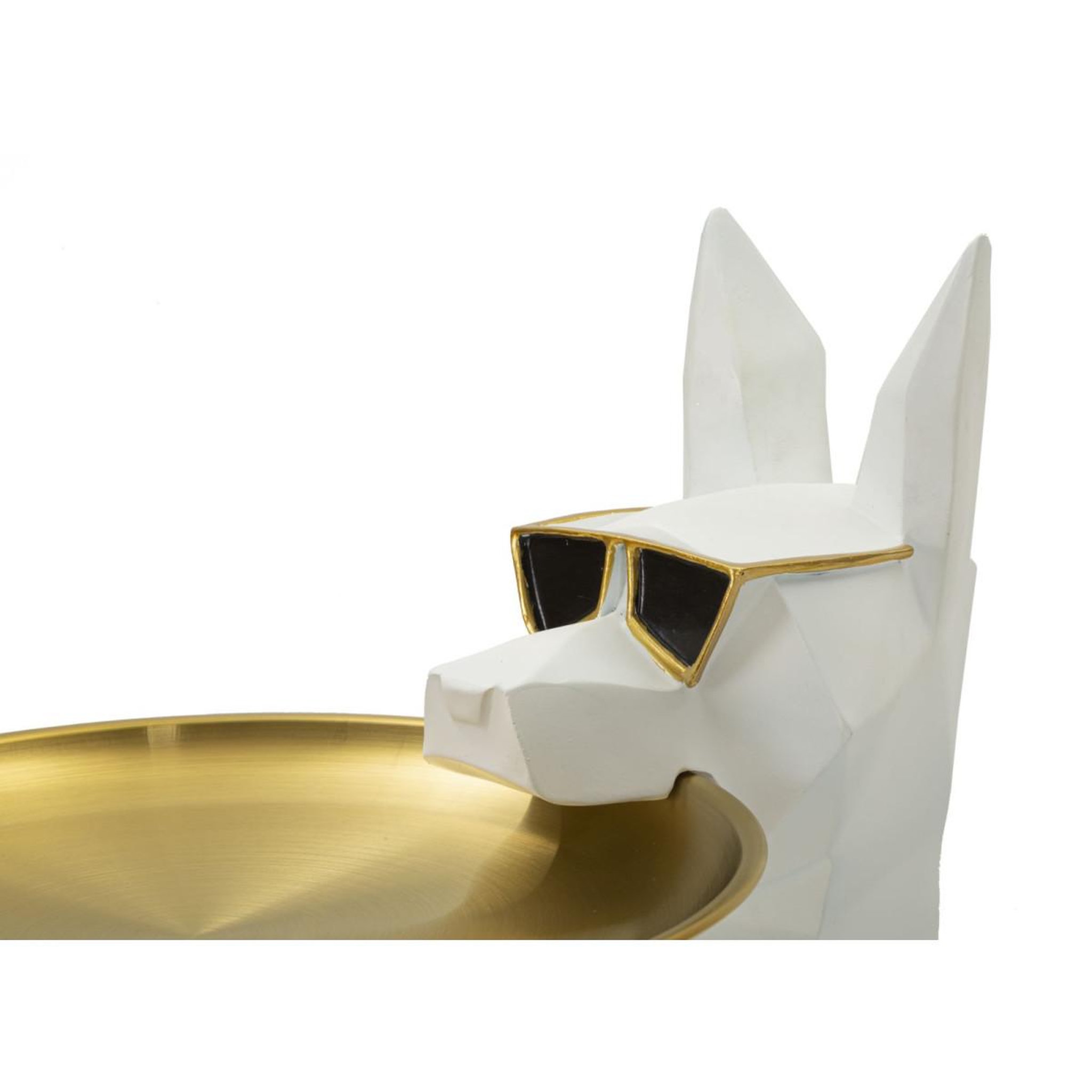 Voir la diapositive 6 : Paris Prix Vide-poche statue chien  origami  74cm blanc