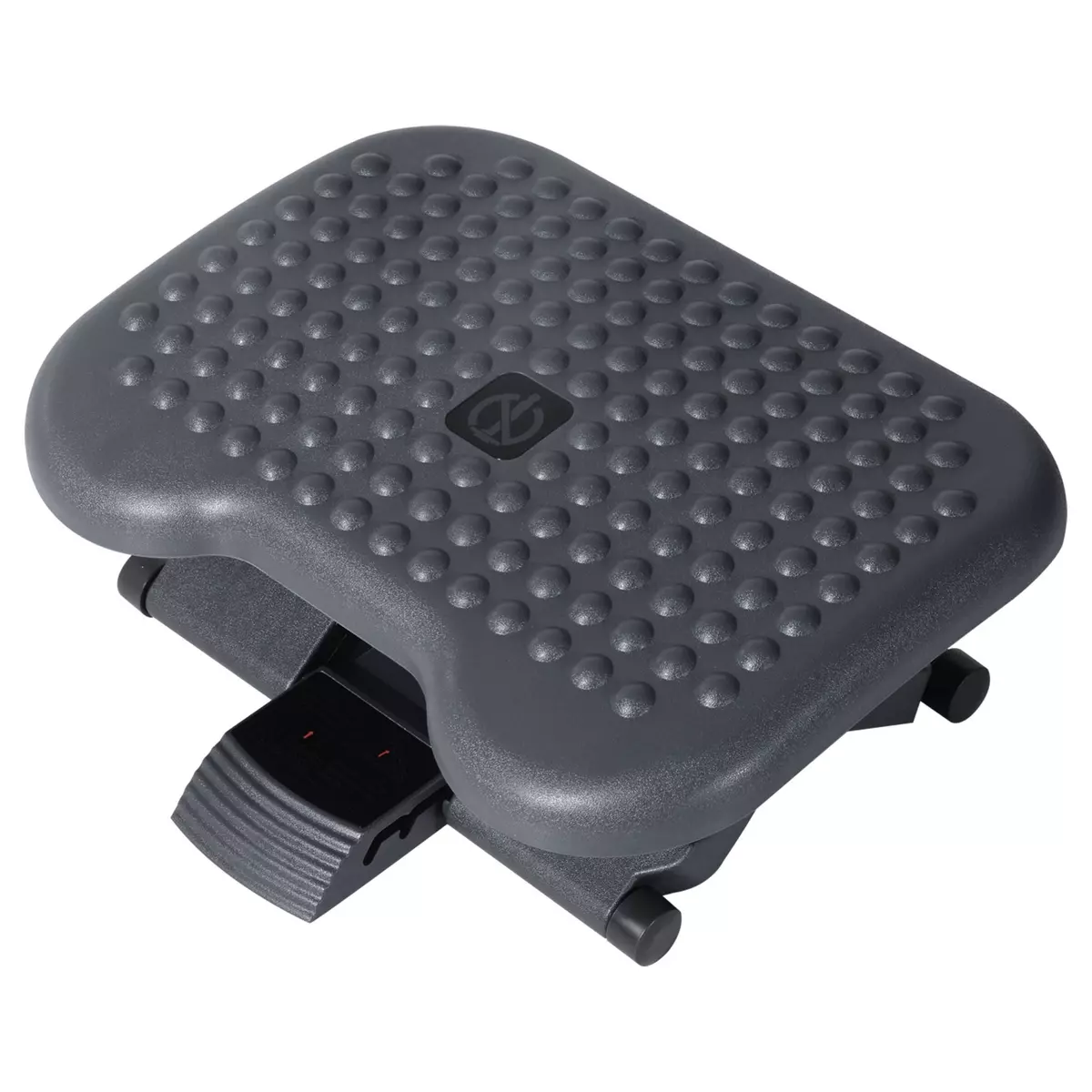 HOMCOM Repose-pieds ergonomique de bureau hauteur et inclinaison réglables 46L x 35l cm gris noir