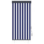 Voir la diapositive 2 : VIDAXL Store roulant d'exterieur 80x250 cm Bleu et blanc