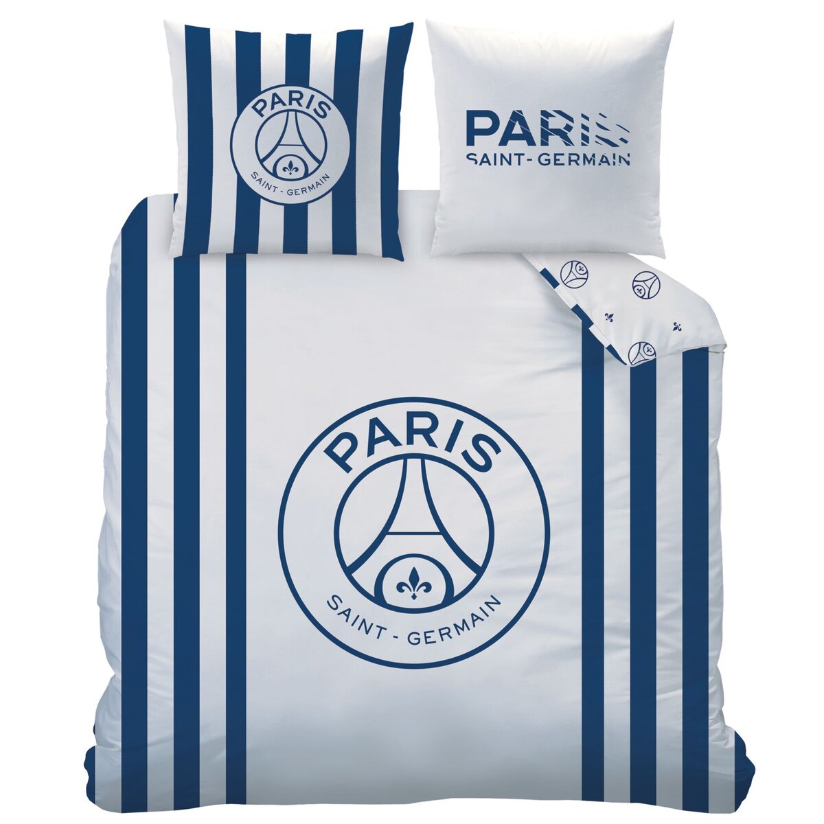 PSG Parure housse de couette en coton 57 fils PSG RAYURES