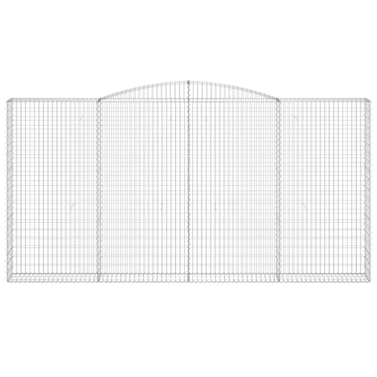 VIDAXL Paniers a gabions arques 6 pcs 400x30x200/220 cm Fer galvanise