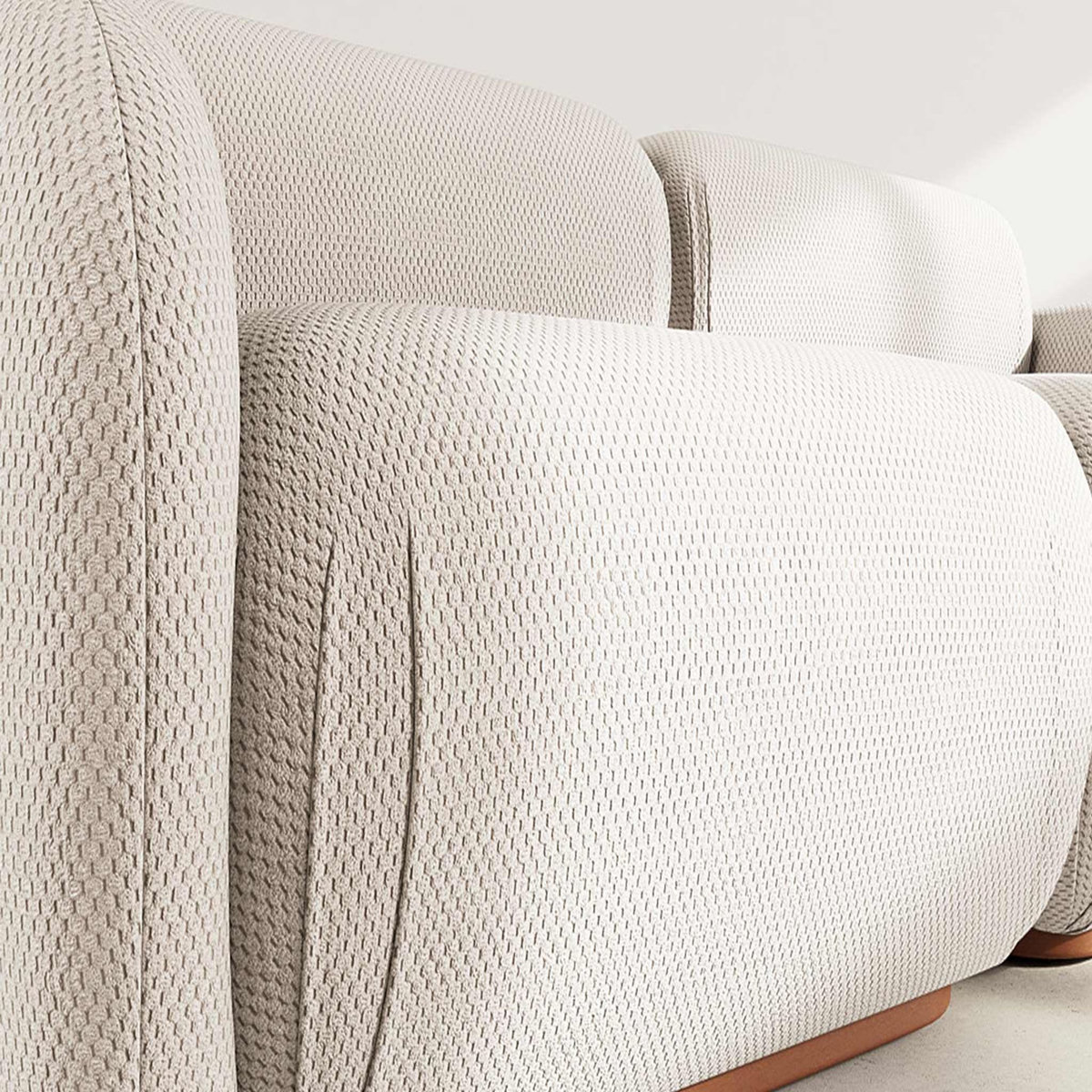 LISA DESIGN Penelope - canapé droit modulable 2 places en velours texturé