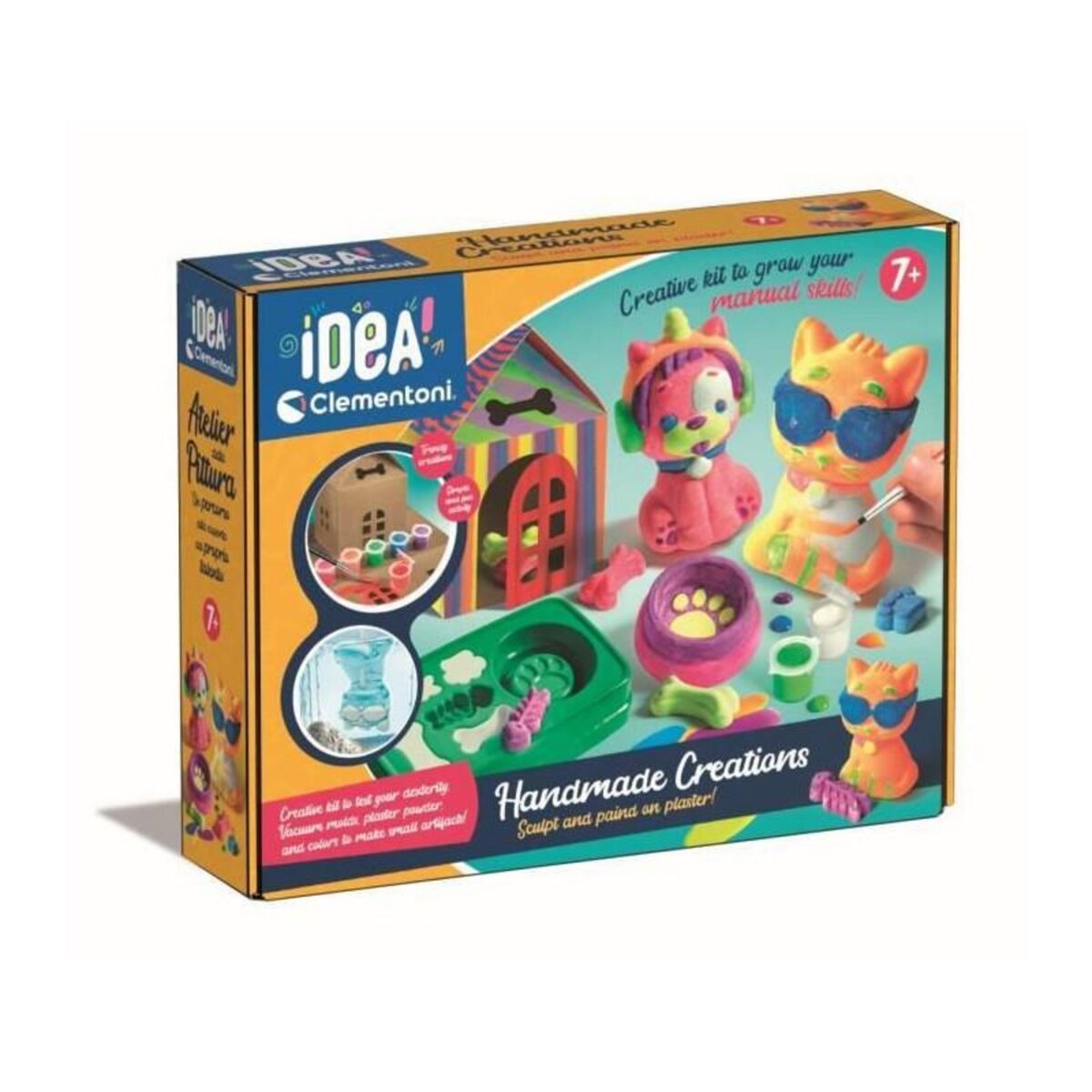 CLEMENTONI Clementoni - Coffret création d'animaux en plâtre - Loisirs Créatif - Fabriqué en Italie