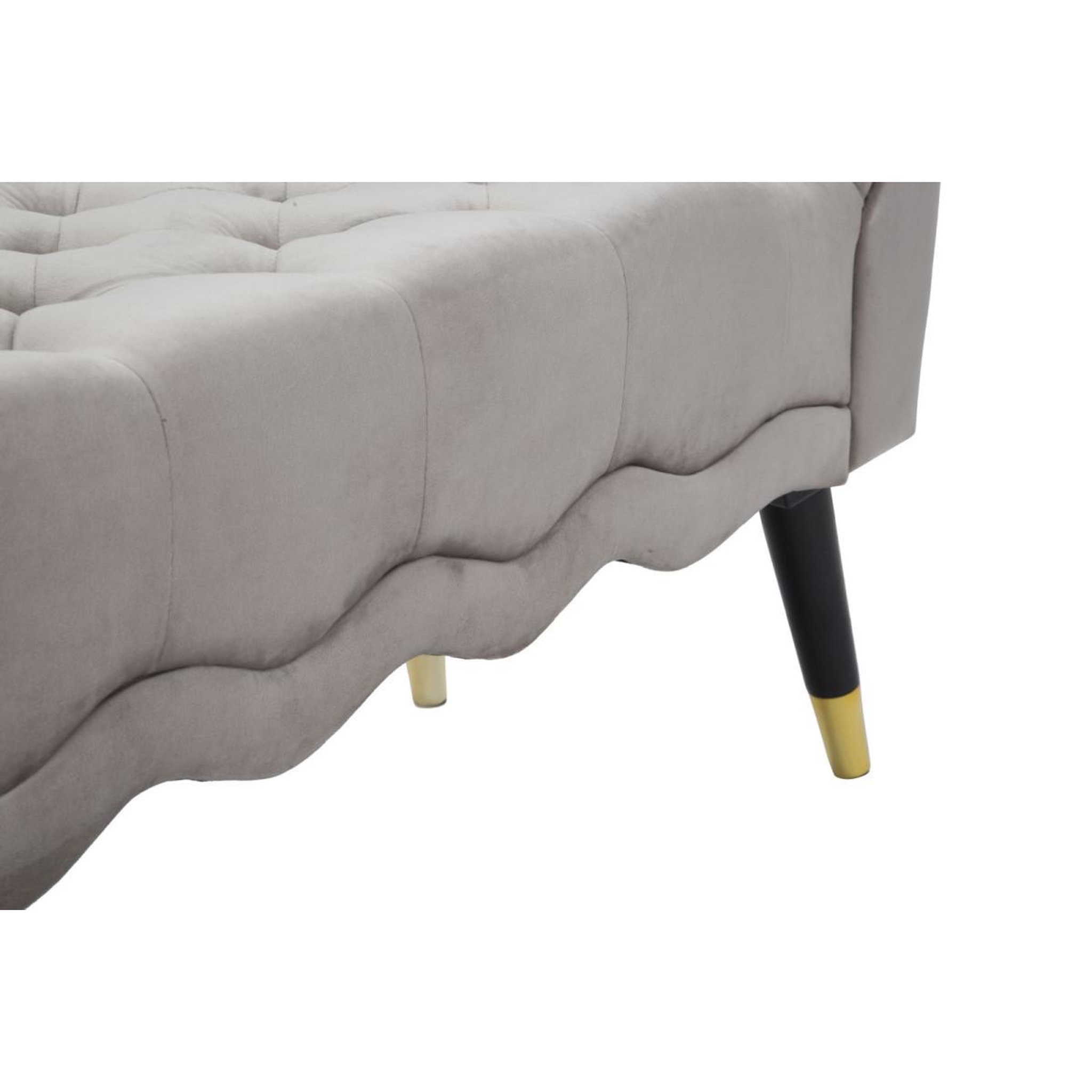 Voir la diapositive 6 : Paris Prix Banquette en velours  paris  120cm gris
