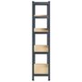 Voir la diapositive 5 : VIDAXL Etagere de rangement 5 niveaux Anthracite Acier bois ingenierie