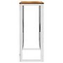 Voir la diapositive 4 : VIDAXL Table console argente acier inoxydable et bois massif d'acacia