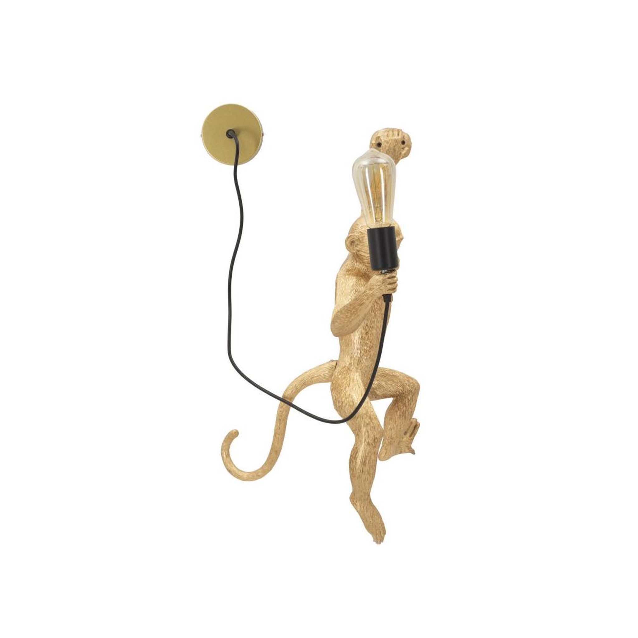 Voir la diapositive 2 : Paris Prix Lampe Murale Design  Singe  64cm Or