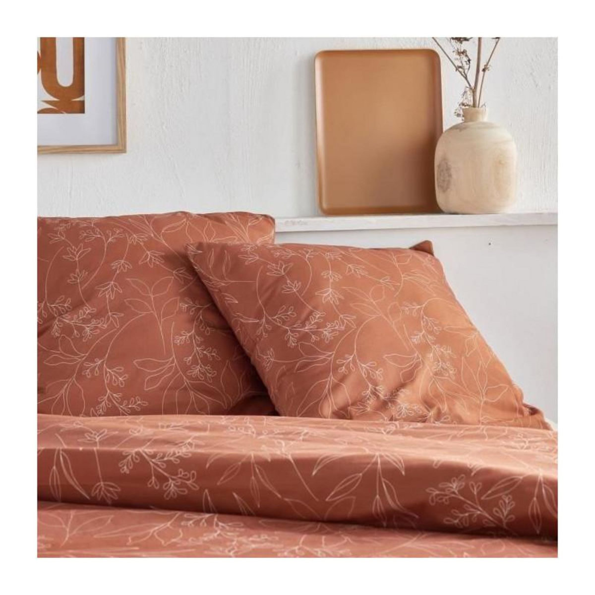 Today Parure de lit - TODAY Crazy - Imprimé Floral - 2 personnes - 220 x 240 cm - Orange