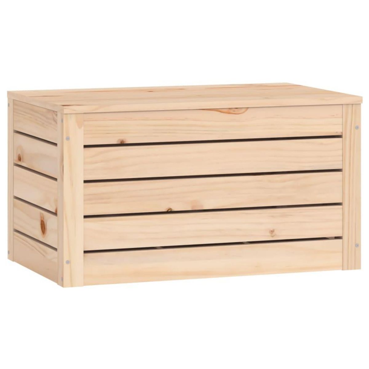 VIDAXL Boîte de rangement 59,5x36,5x33 cm Bois massif de pin