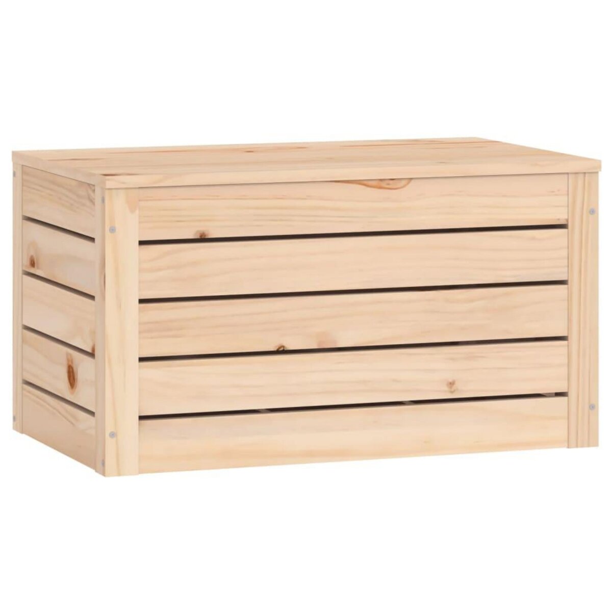 VIDAXL Boîte de rangement 59,5x36,5x33 cm Bois massif de pin