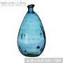 Voir la diapositive 3 : FORNORD Vase Lou verre recyclé bleu 12L D25 H47