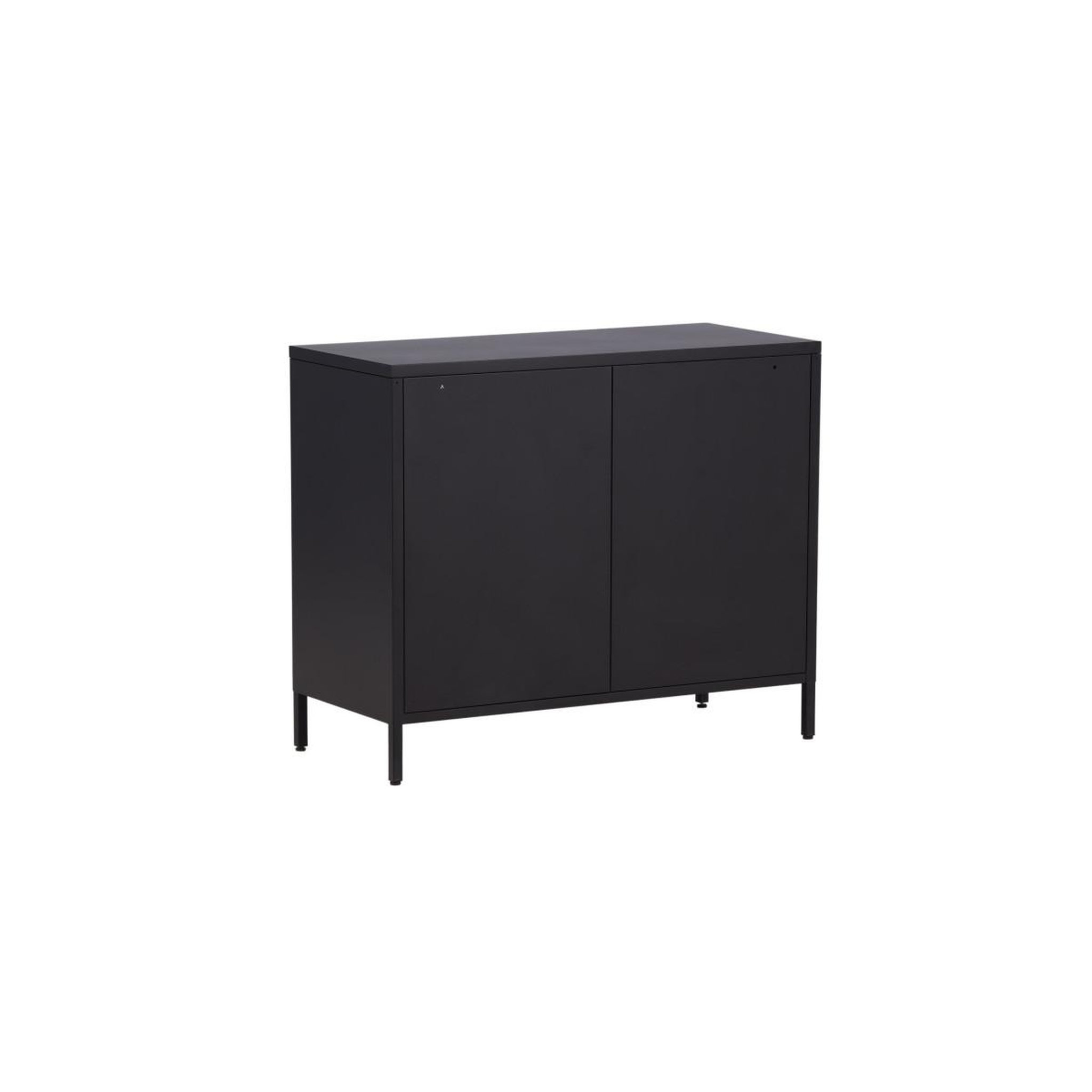 Voir la diapositive 5 : Paris Prix Buffet 4 portes en métal  nett  90cm noir