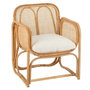 Voir la diapositive 1 : Paris Prix Fauteuil Design en Rotin  Casablanca  65cm Naturel