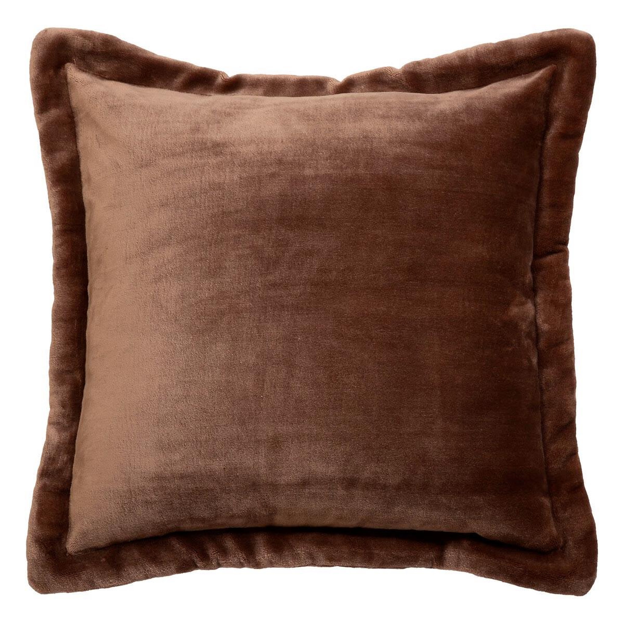 ATMOSPHERA Coussin déco flanelle  cuddly  53x53cm marron