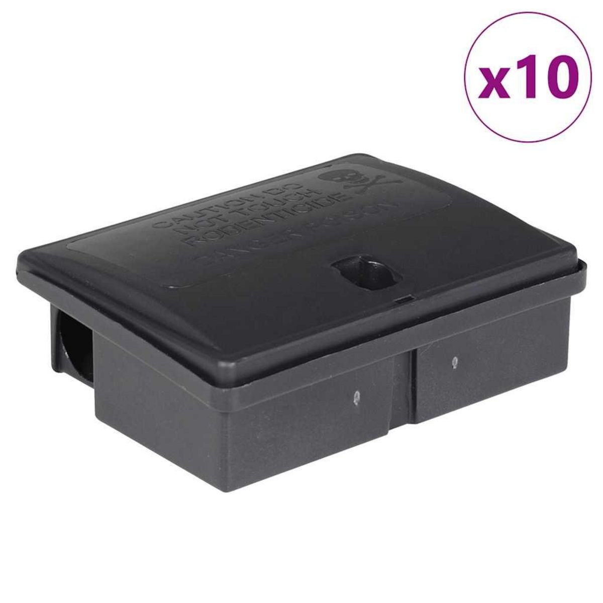 VIDAXL Pieges a souris 10 pcs noir 13x10x4 cm