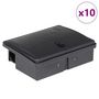 Voir la diapositive 2 : VIDAXL Pieges a souris 10 pcs noir 13x10x4 cm