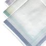 Voir la diapositive 2 : VANDERSICKEL Lot de 12 mouchoirs femme pastel 29x29 cm 100% coton