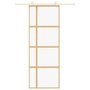 Voir la diapositive 3 : VIDAXL Porte coulissante dore 76x205 cm verre ESG clair et aluminium