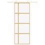 Voir la diapositive 3 : VIDAXL Porte coulissante dore 76x205 cm verre ESG clair et aluminium