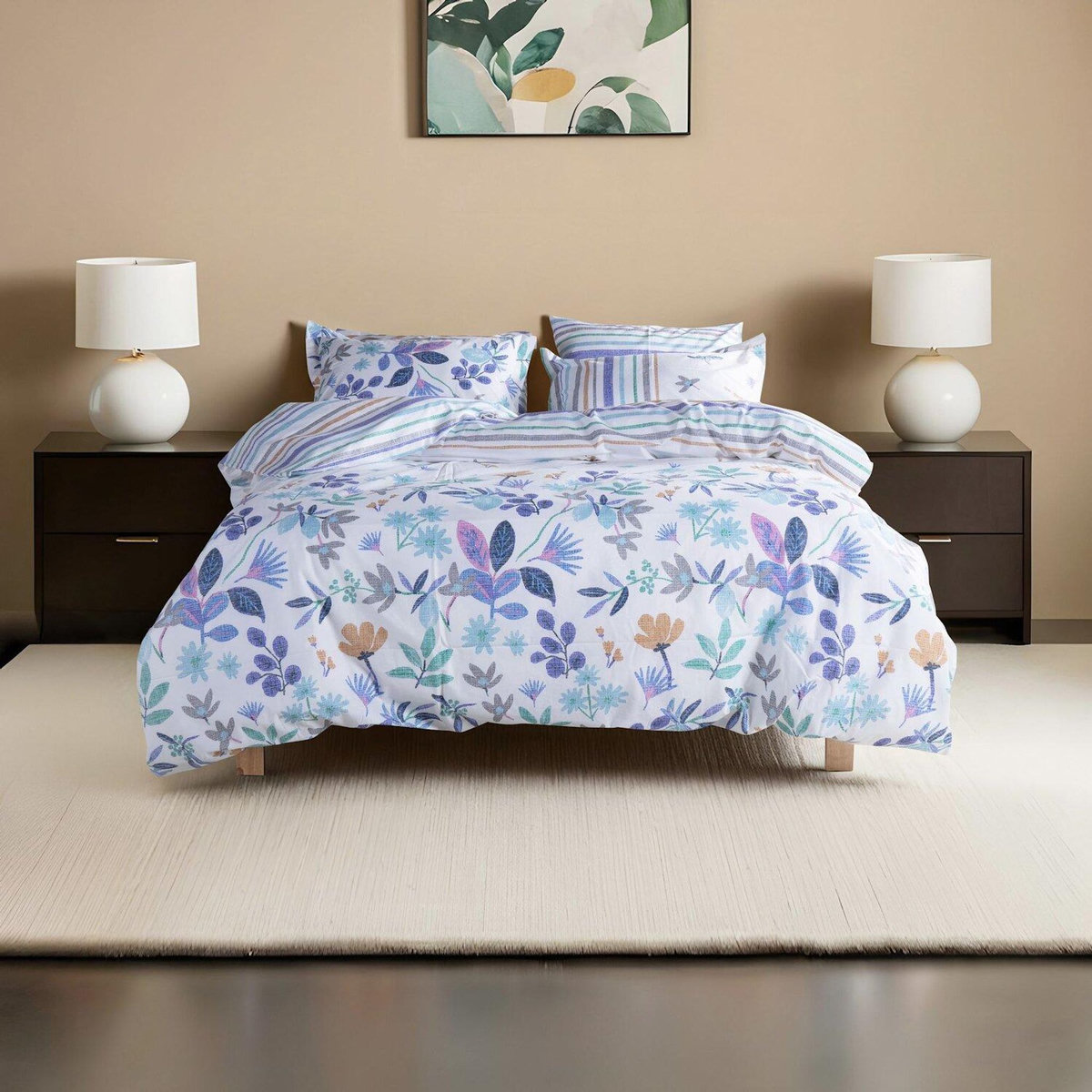 Home collection Parure housse de couette avec taie(s) 100 % coton Hope