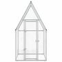 Voir la diapositive 5 : VIDAXL Cage pour poules argente 100x100x190 cm acier galvanise