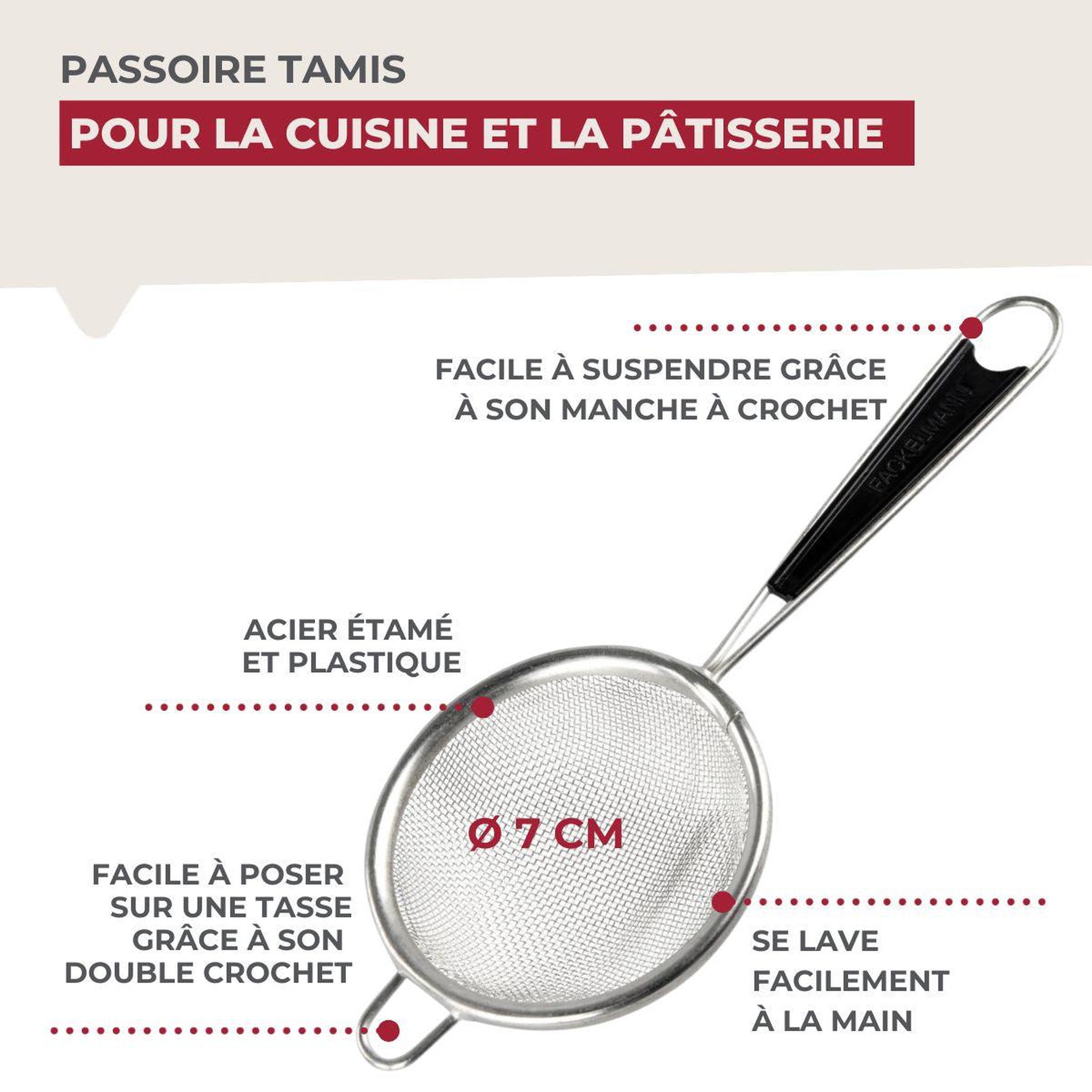Voir la diapositive 6 : Fackelmann Petit chinois 7 cm de diamètre fackelmann