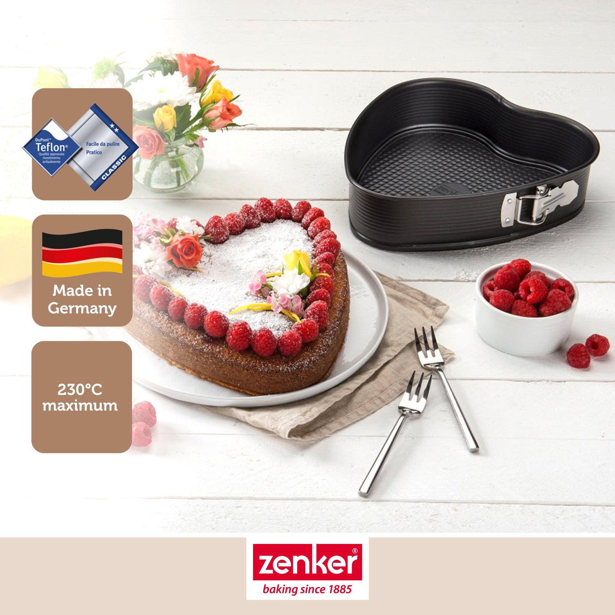 Voir la diapositive 2 : ZENKER Lot de 2 moules à gâteaux 27/25 cm en acier spécial créative spécial créative zenker  spécial créative