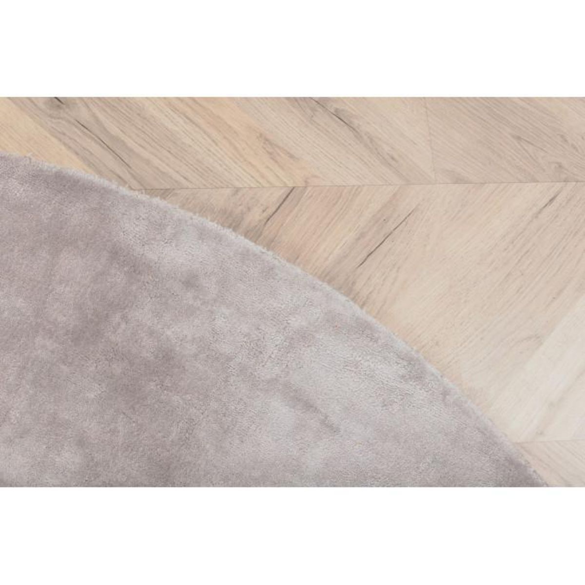 Paris Prix Tapis Déco Rond  Indra  200cm Argent