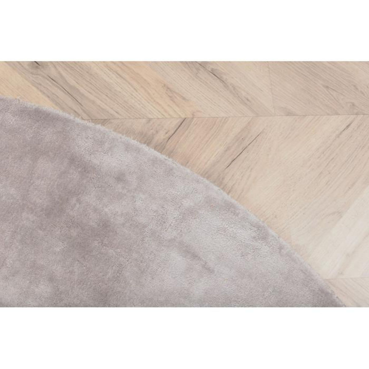 Paris Prix Tapis Déco Rond  Indra  200cm Argent