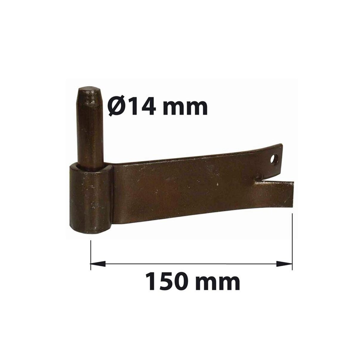 CENTRALE BRICO Gond à sceller renforcé D14 35X4 L140 acier noir pré-peint