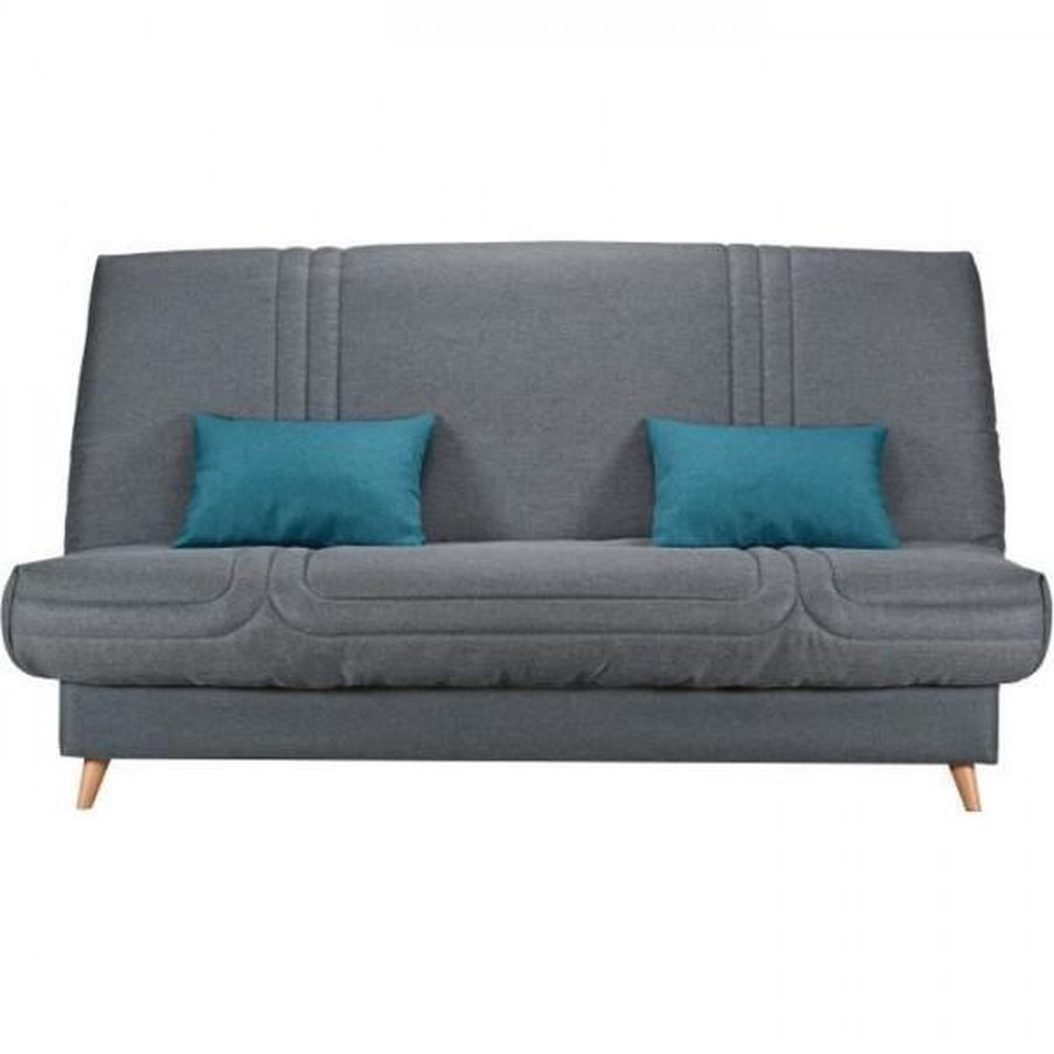 Voir la diapositive 1 : BULTEX COMFORT BULTEX Clic clac 3 places - Tissu anthracite - Made in France - L 192 x P 95 x H 101 - MONA