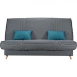 BULTEX COMFORT BULTEX Clic clac 3 places - Tissu anthracite - Made in France - L 192 x P 95 x H 101 - MONA