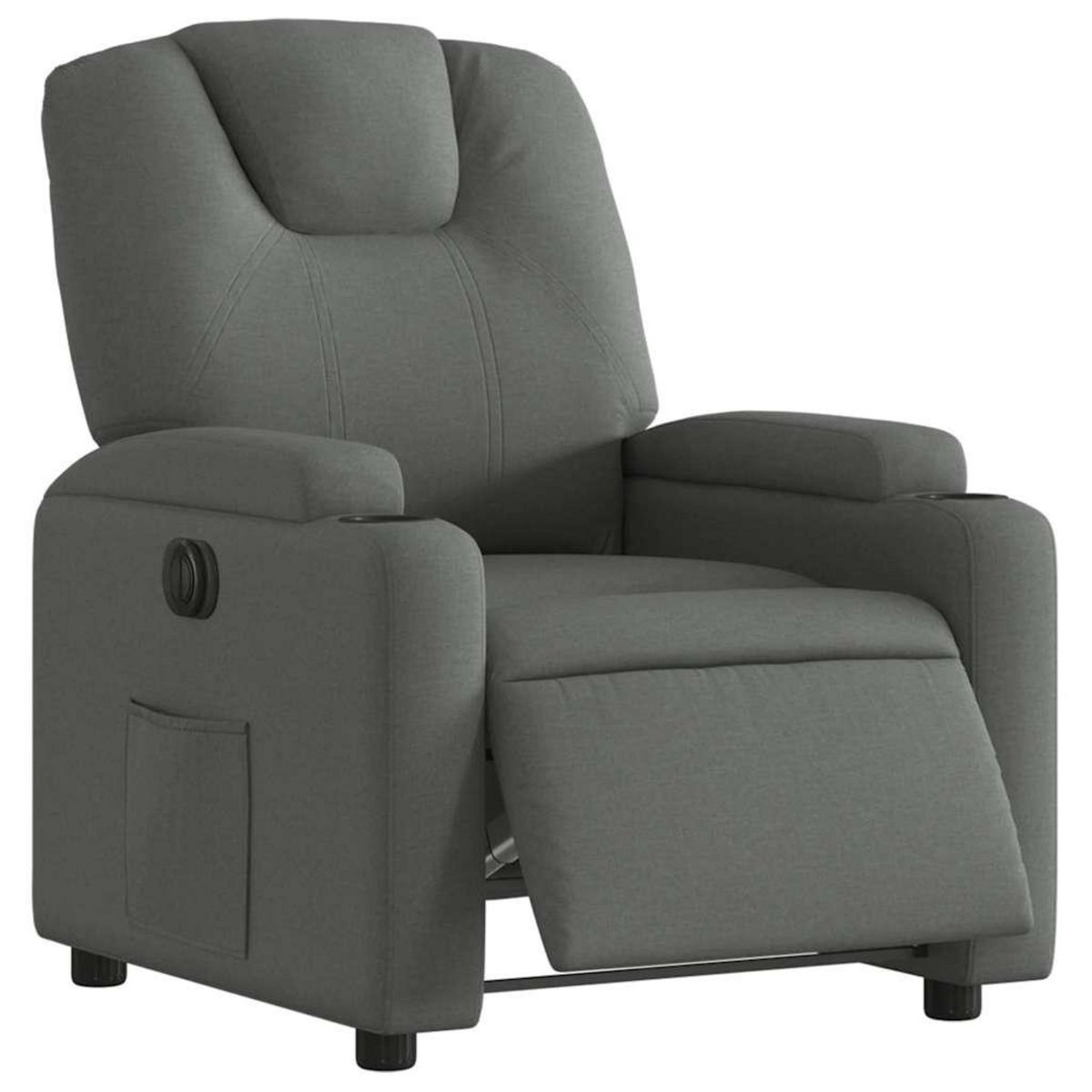 VIDAXL Fauteuil inclinable electrique Gris fonce Tissu