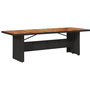 Voir la diapositive 2 : VIDAXL Table de jardin et dessus en bois d'acacia noir resine tressee
